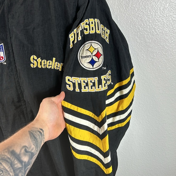 Vintage Pittsburgh Steelers Starter Pro Line Puffer Jacket Size XXL Black NFL - Picture 4 of 13